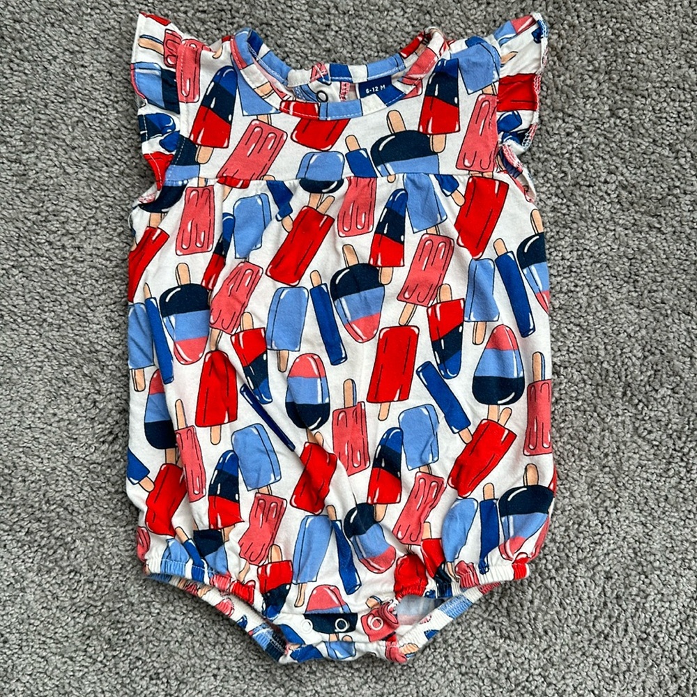 Old Navy Baby Girl Summer Popsicle One Piece - size 6-12 months